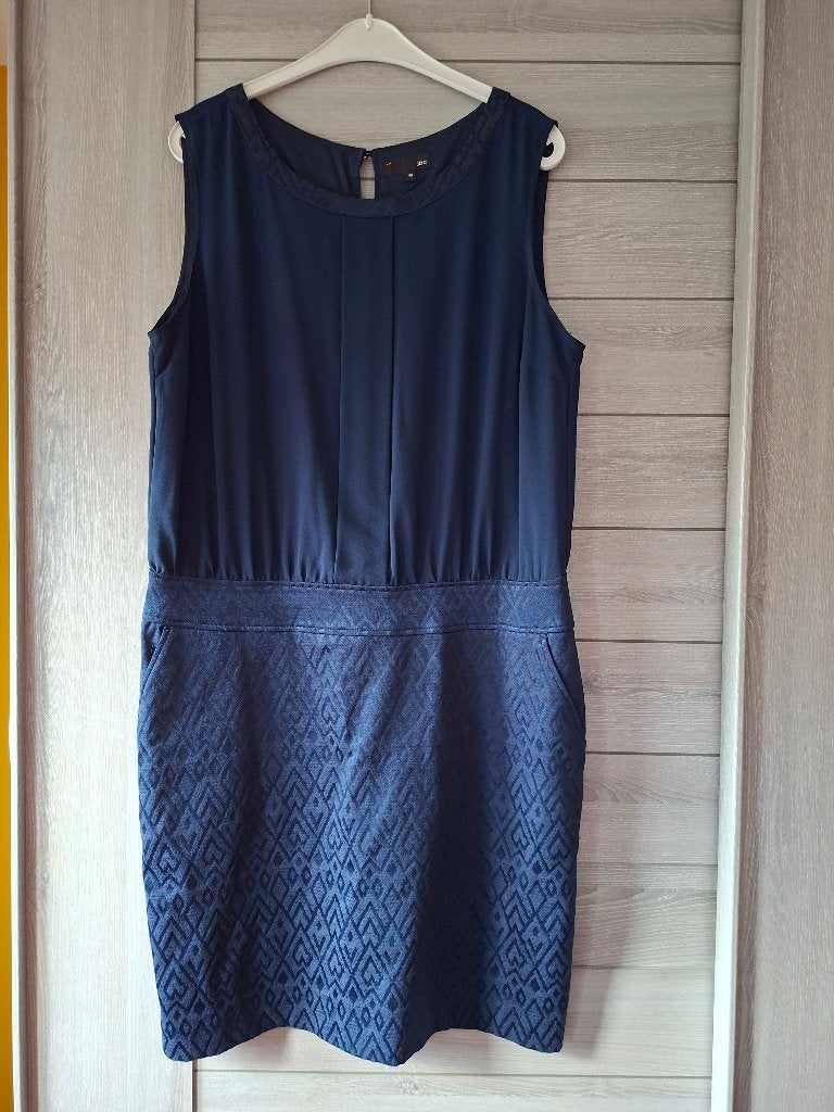 Donkerblauwe jurk maat 46, Kleding | Dames, Blauw, JBC, Maat 46/48 (XL) of groter, Ophalen of Verzenden