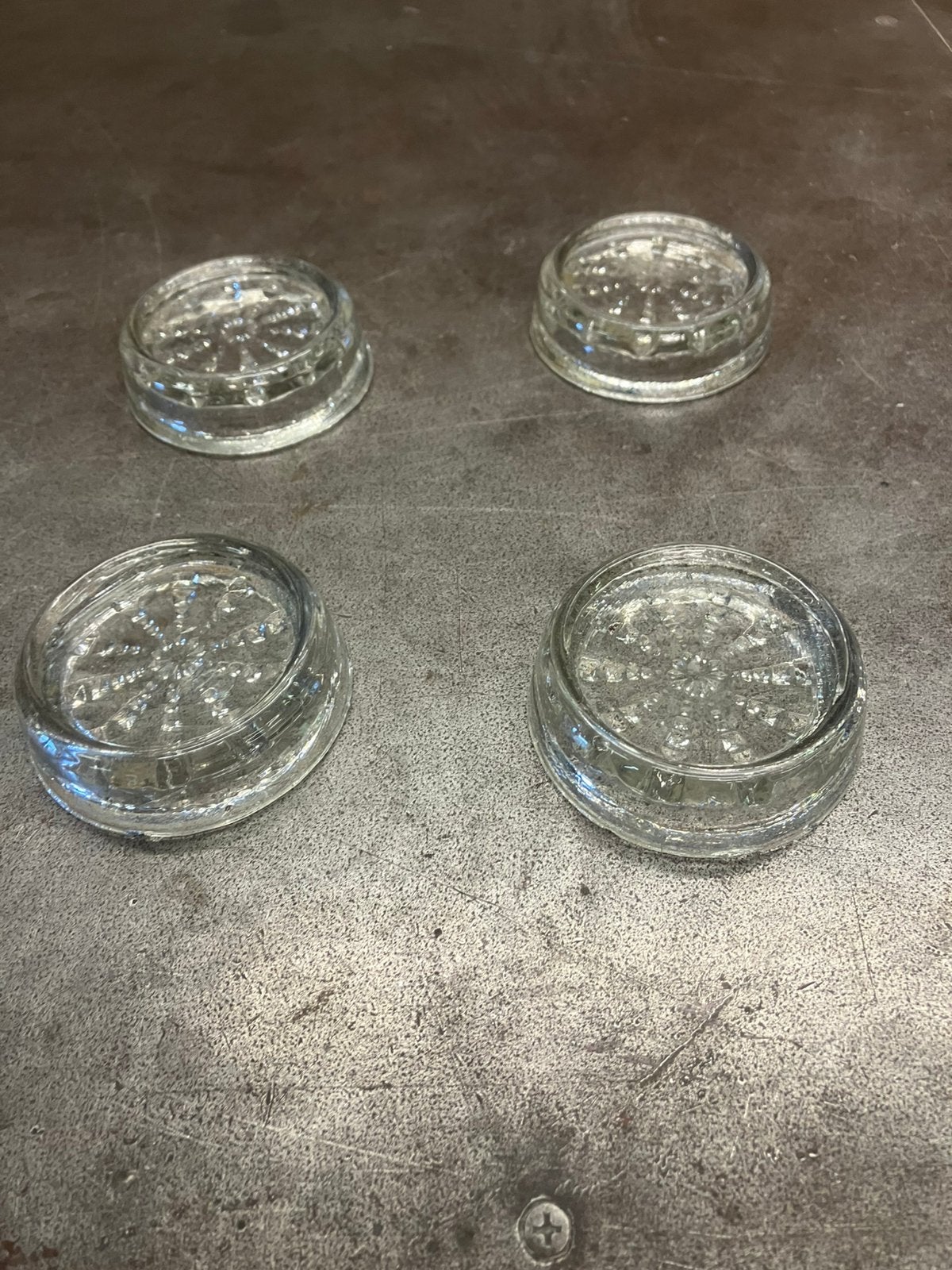 Pieds de poêle en verre. 4 pièces., Enlèvement, Utilisé