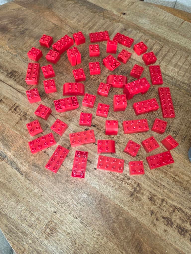 50 blocs Lego Duplo rouges, Enfants & Bébés, Jouets | Duplo & Lego, Enlèvement ou Envoi, Duplo