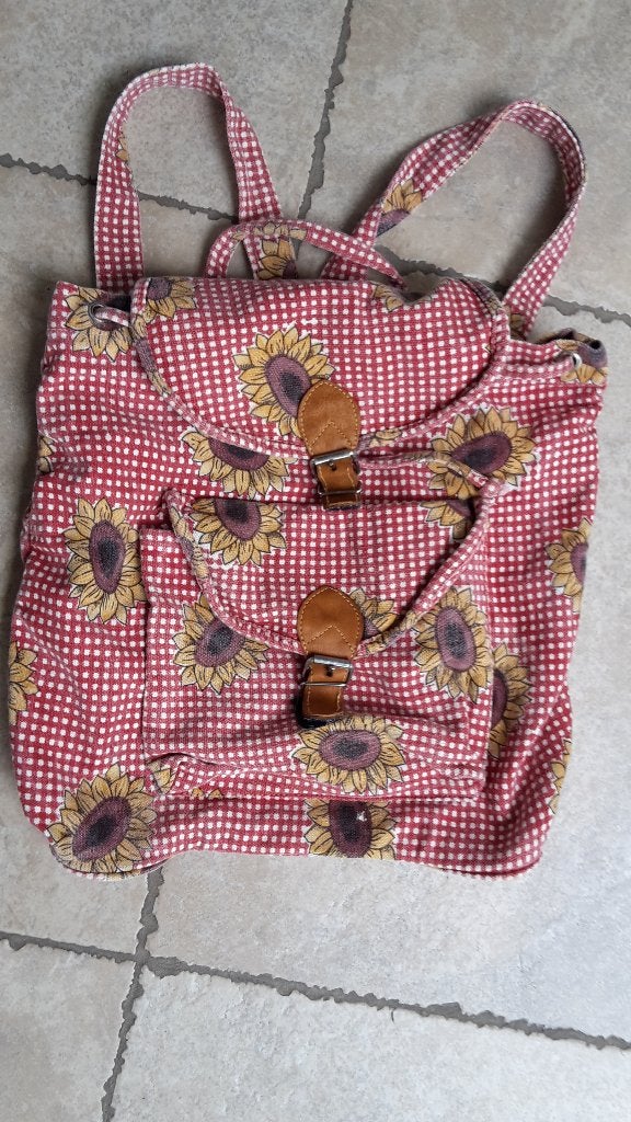 Festival Rugzak met zonnebloemen, Bijoux, Sacs & Beauté, Sacs | Sacs à dos, Enlèvement ou Envoi, Utilisé, Autres marques