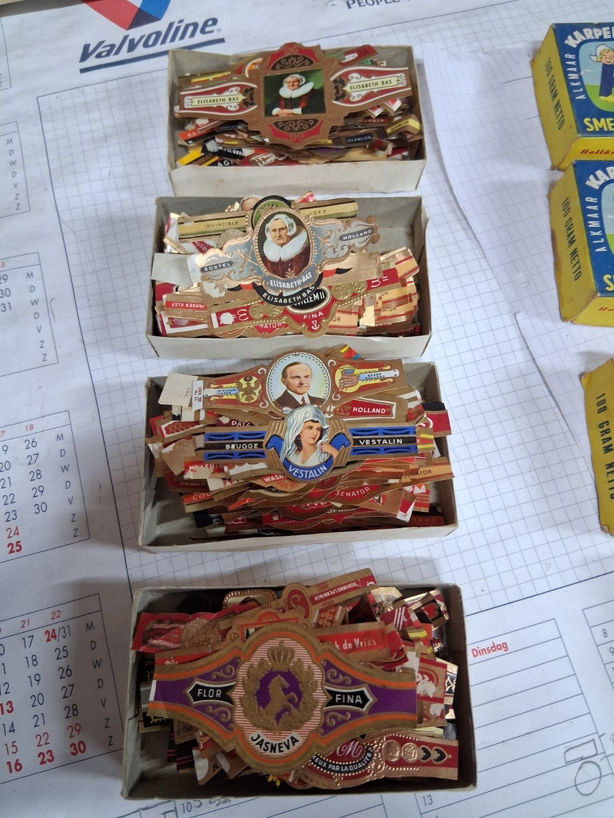 sigarenbandjes, Ophalen, Sigarenbandjes