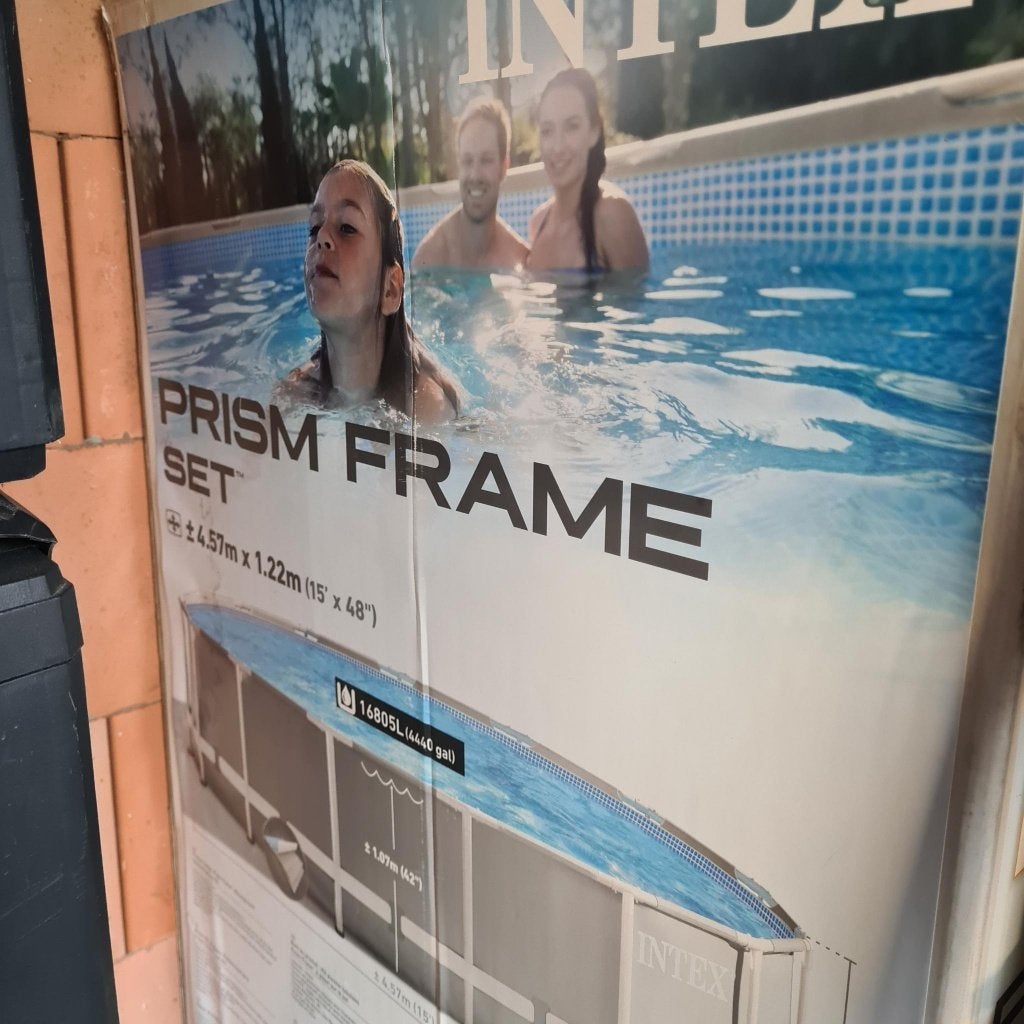 Intex Prism Frame zwembad – rond Ø 457 x 122 cm + warmtepomp, Tuin en Terras, Zwembaden, Gebruikt, Opzetzwembad, 120 cm of meer