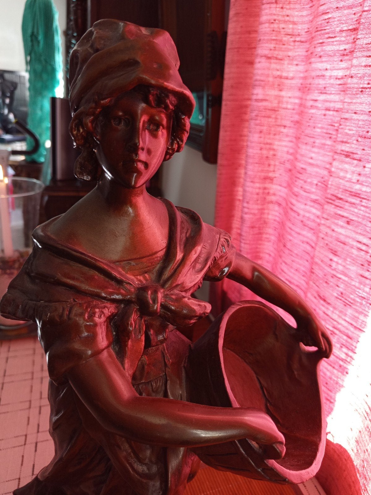 Galvanisch bronzen beeld. 63 cm, Ophalen