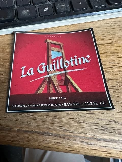 etiket label la guillotine, Verzamelen, Ophalen of Verzenden, Nieuw, Overige typen, Overige merken