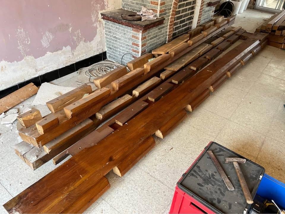 poutres en chêne, Enlèvement, Utilisé, 250 cm ou plus, Poutres