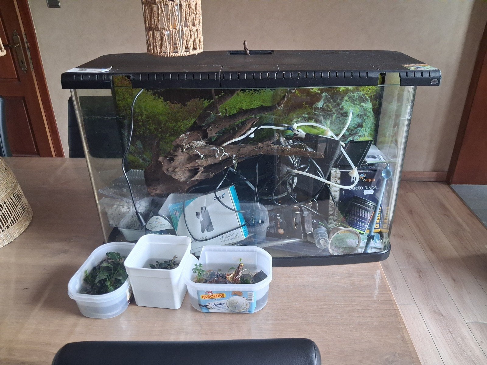 Compleet Aquarium met alle toebehoren, Ophalen of Verzenden, Zo goed als nieuw, Gevuld zoetwateraquarium