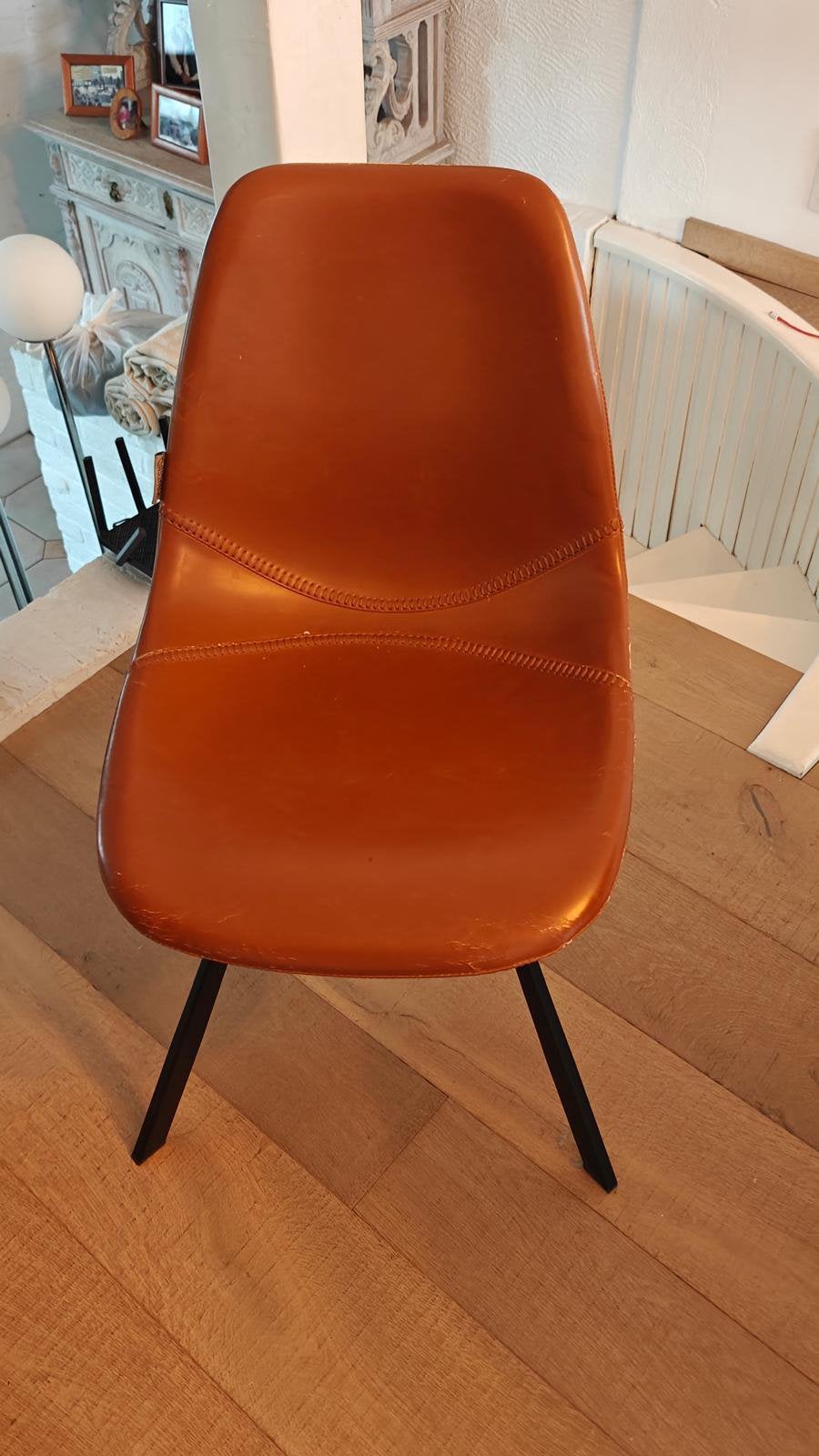 6 stoelen, Maison & Meubles, Chaises, Brun, Enlèvement, Cuir, Cinq, Six Chaises ou plus