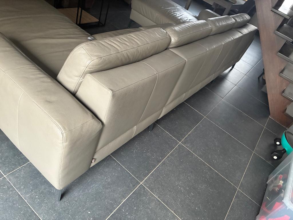 Leren zetel, Huis en Inrichting, Zetels | Zetels, Ophalen, 125 tot 150 cm, 150 tot 200 cm, Hoekbank