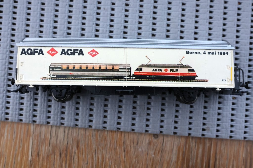 2x Märklin 4735_95702 AGFA FILM 1994 2x SBB schuifwandwagens, Analogique, Enlèvement ou Envoi, Wagon, Comme neuf