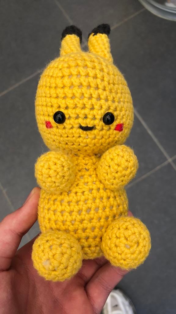 Pikachu zelf gemaakte knuffel, Ophalen