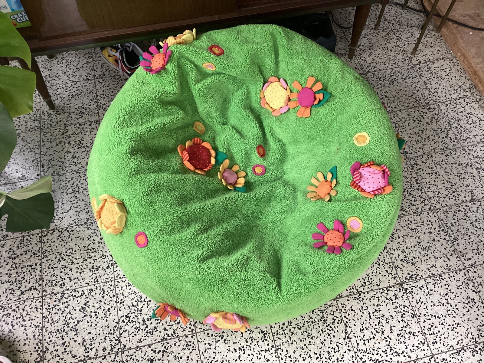 Pouf, Maison & Meubles, Enlèvement, Comme neuf, Rond