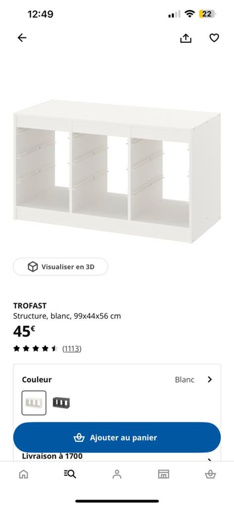 Structure IKEA Trofast, Enlèvement, Comme neuf