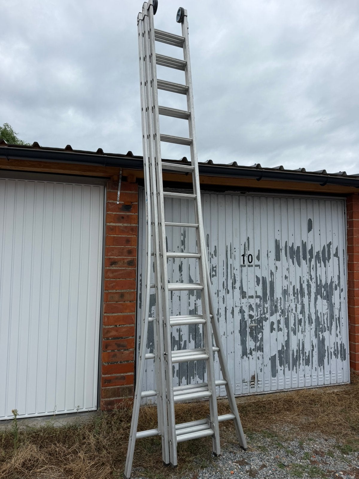 Eurostairs opsteek ladder driedelig, Doe-het-zelf en Bouw, Ophalen, Zo goed als nieuw, Ladder