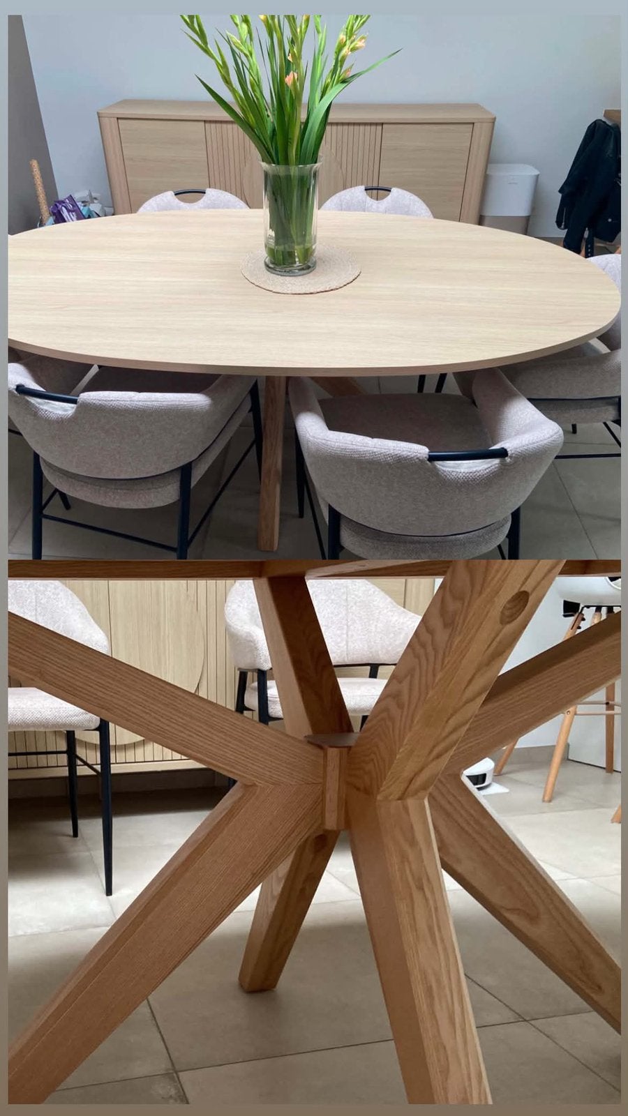 Salle a manger complète en bois de haut niveau, Enlèvement, Comme neuf