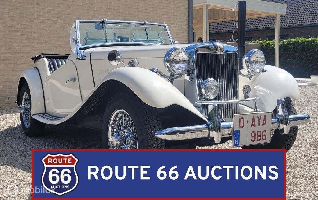 MG TD | 1951 | Route 66 Auctions, Auto's, Oldtimers, Zwart, Bedrijf, Handgeschakeld, Overige carrosserie