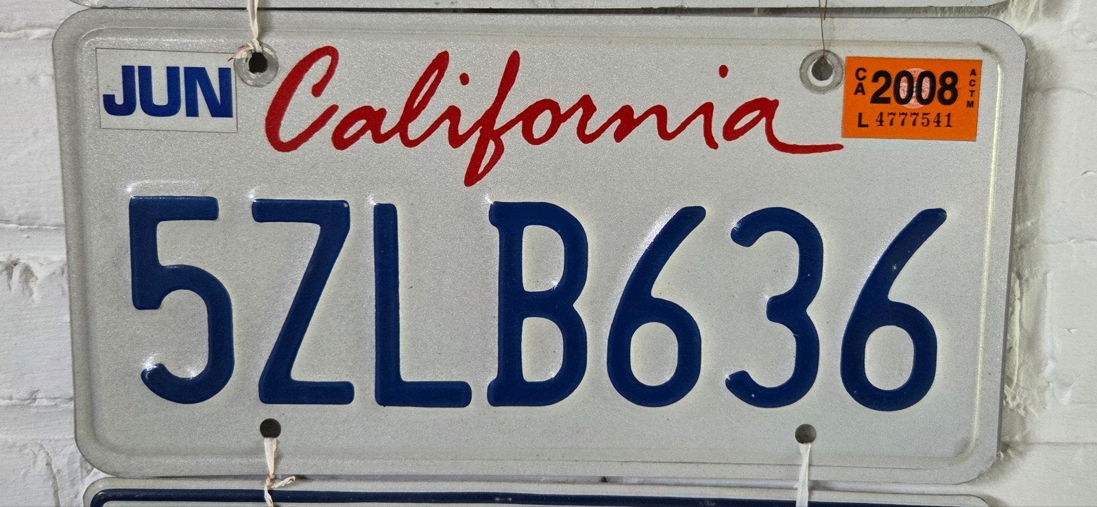 authentique plaque d immatriculation Californie, Collections, Collections Autre, Enlèvement
