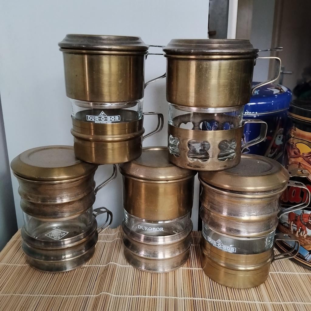 Lot 5 vintage koffiesets, Antiek en Kunst, Ophalen of Verzenden