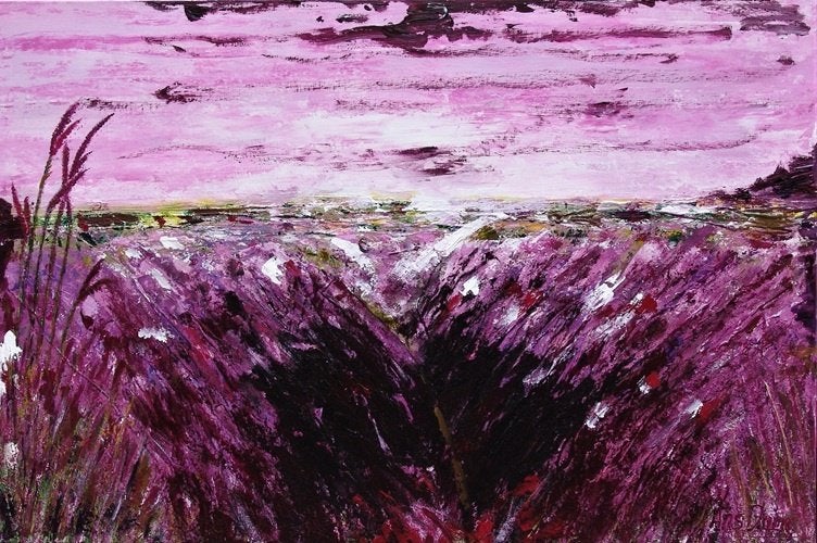 Kunsthandel Gennep - "The Smell 0f Lavender", Antiek en Kunst, Ophalen of Verzenden, Gesigneerd, Acrylverf