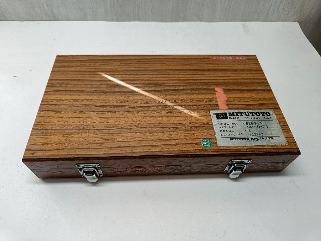 Mitutoyo 516-963 gage block set eindmaten, Ophalen of Verzenden, Gebruikt