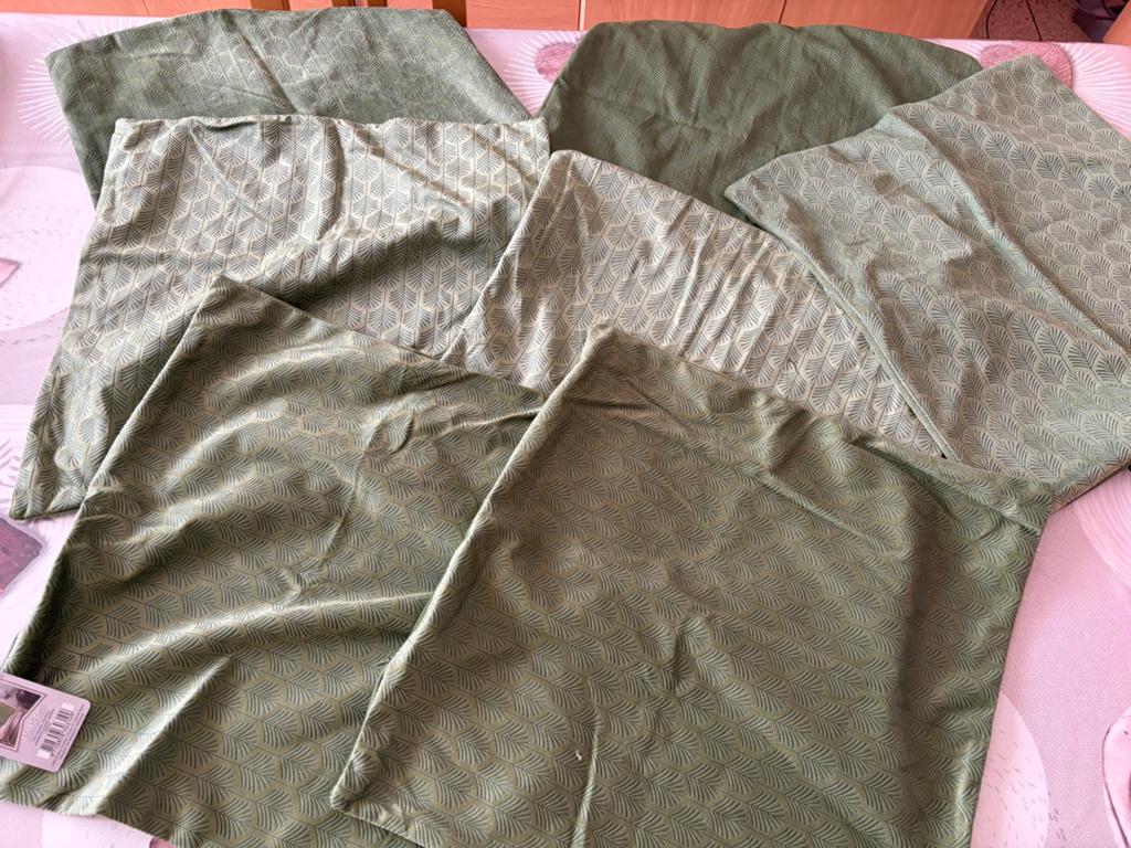 Lot de 7 housses de coussins vertes – 45 x 45, Enlèvement ou Envoi, Comme neuf, Vert