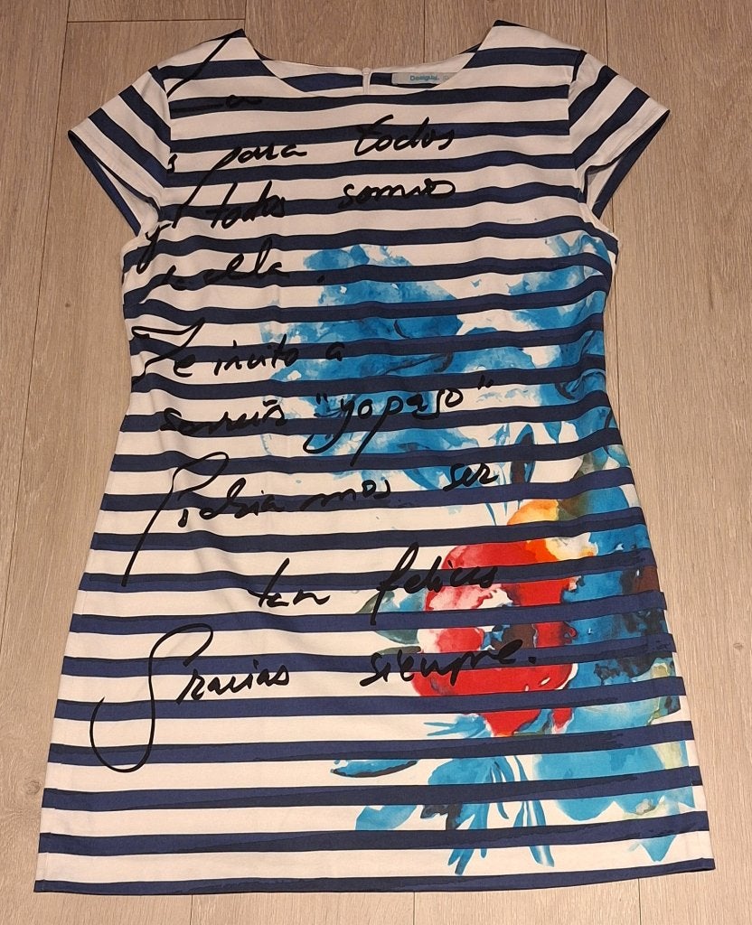Jurk met korte mouwen, merk Desigual, maat 44, Kleding | Dames, Meerkleurig, Maat 42/44 (L), Ophalen of Verzenden, Zo goed als nieuw