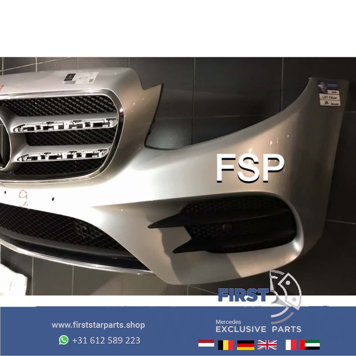 W213 E Klasse E53 AMG VOORBUMPER ORIGINEEL zilvergrijs Merce, Utilisé, -, Avant, -
