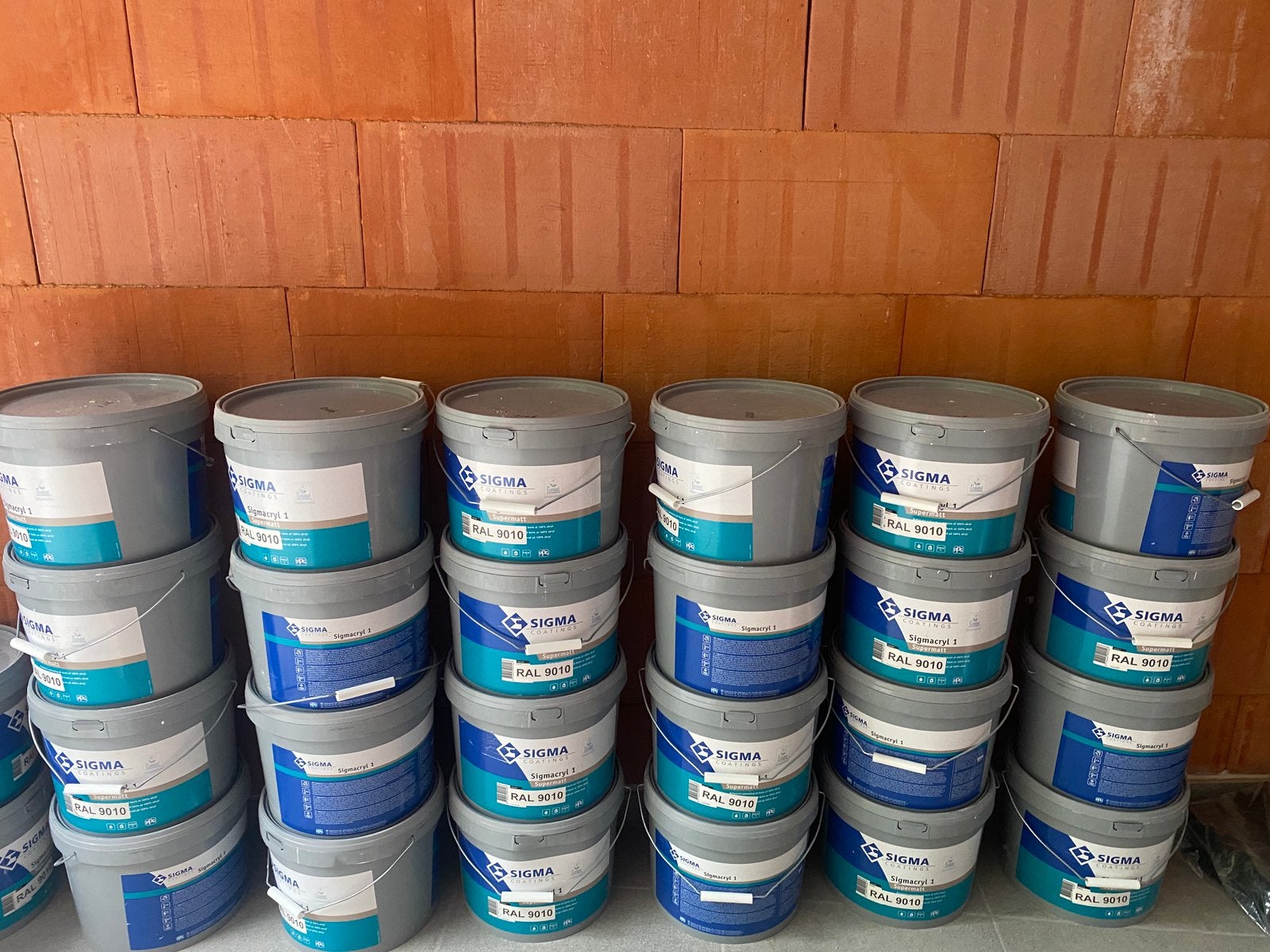 Acrylverf 10 liter - kwaliteit- Sigmacryl - pr. per pot, Ophalen, Wit, Nieuw, Verf