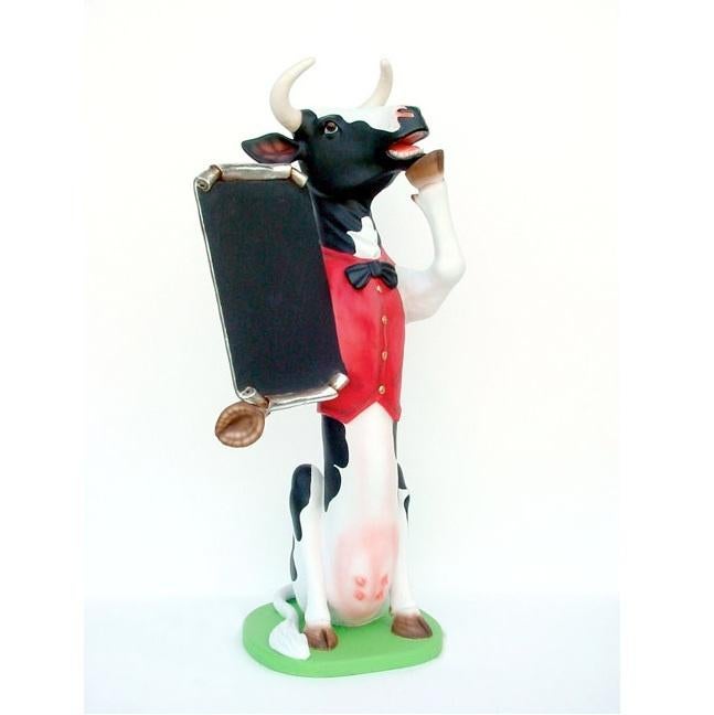 COW WITH MENU Hoogte 173 cm - Koe polyester