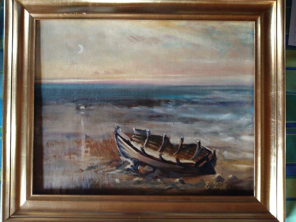 e  Diekens, Antiquités & Art, Enlèvement ou Envoi, Peinture à l'huile, Paysage, Peint à la main