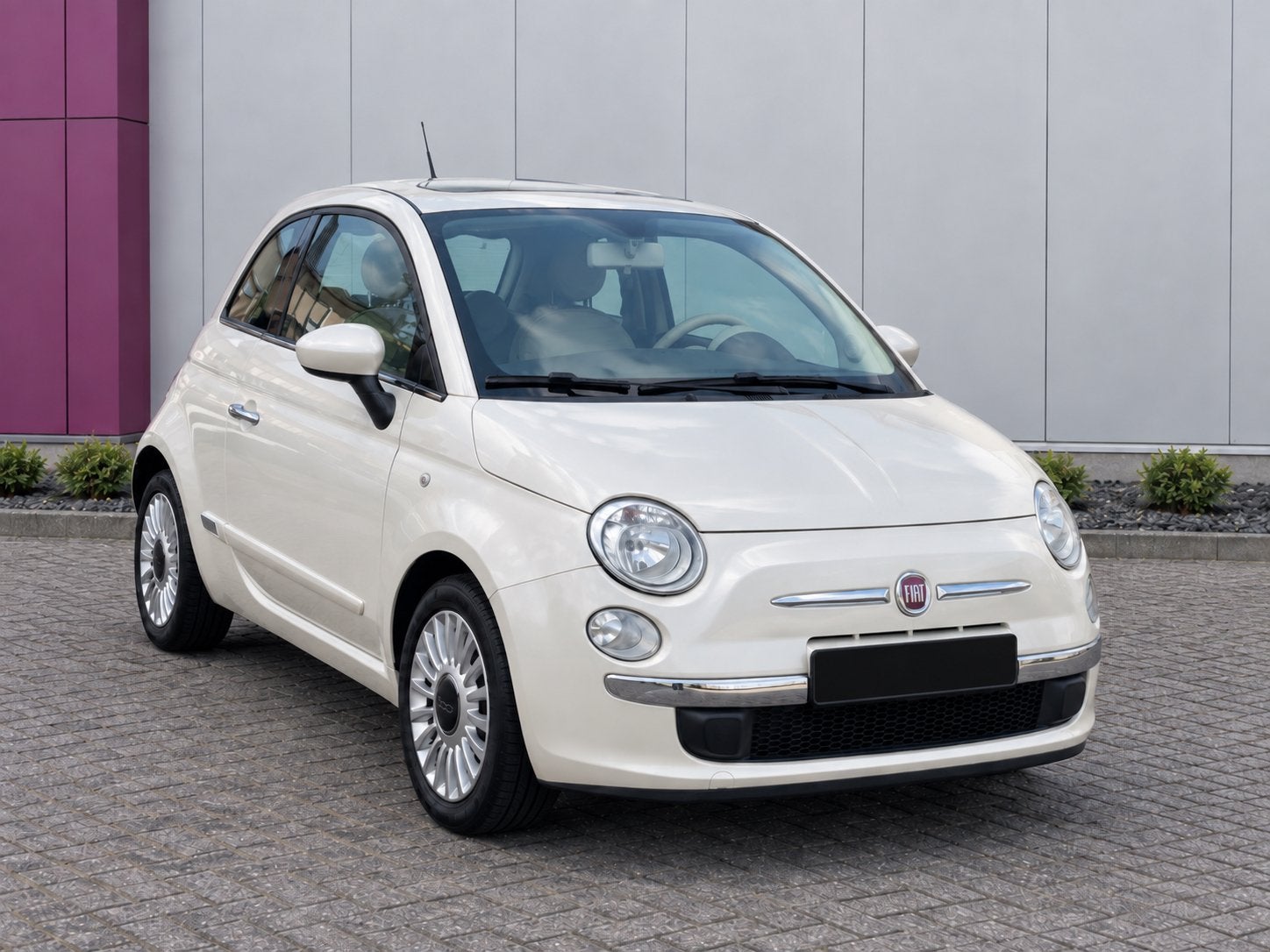 Fiat 500 1.2 Automaat – Wit metalic– Parkeersensoren, Euro 5, Achat, Entreprise, Air conditionné