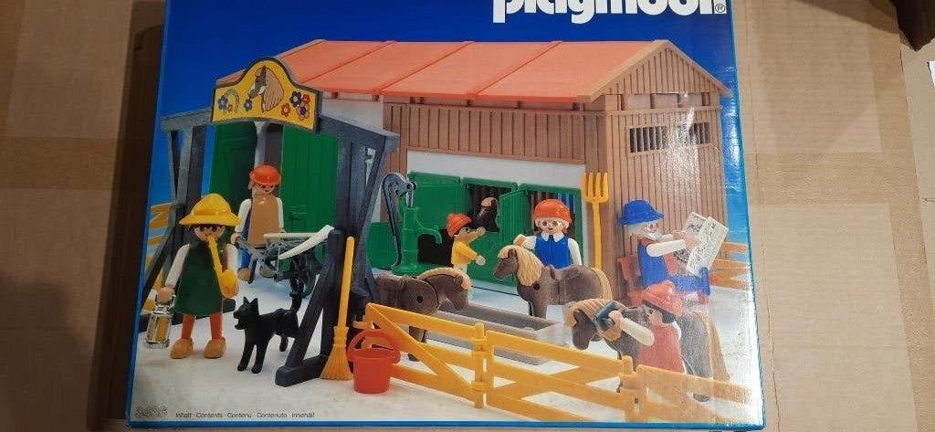 Vintage Playmobil 3436 - Ponypark, Kinderen en Baby's, Gebruikt, Gebouw, Complete set, Ophalen of Verzenden