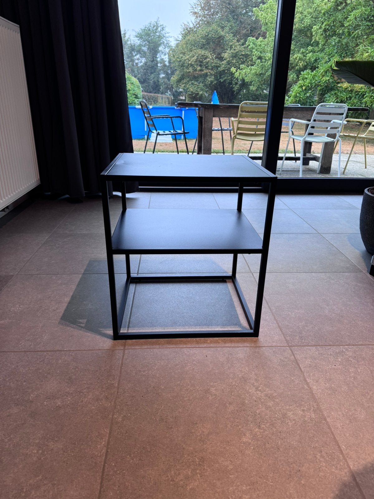 Bijzettafel zwart, Ophalen, Gebruikt, Vierkant, Minder dan 50 cm