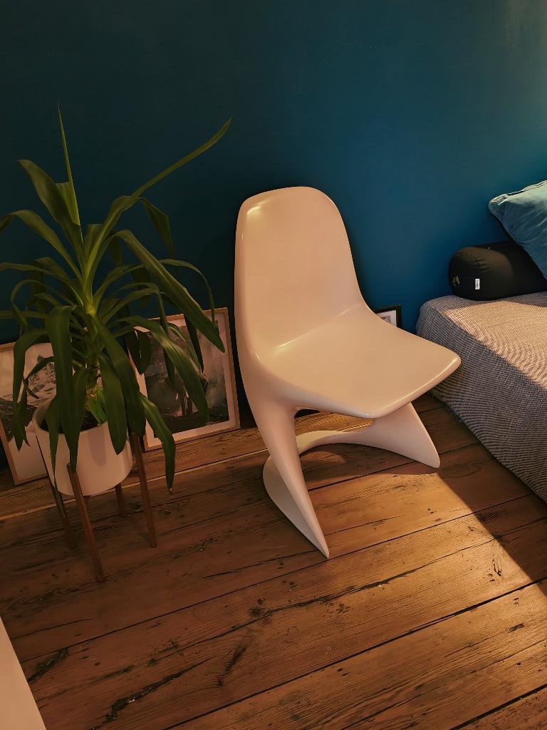 Casala chair vintage, Huis en Inrichting, Stoelen, Ophalen, Gebruikt, Wit, Kunststof