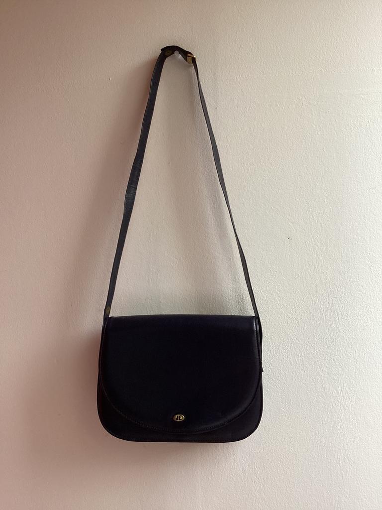 Vintage handtas Jacques Estrel, Handtassen en Accessoires, Tassen | Damestassen, Ophalen of Verzenden, Zo goed als nieuw, Blauw
