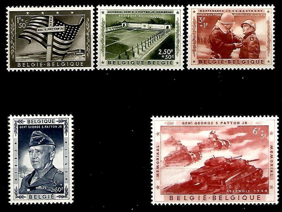 1957 Memoriaal Generaal Patton OBP 1032/6**, Sans timbre, Enlèvement ou Envoi, Non oblitéré, Gomme originale