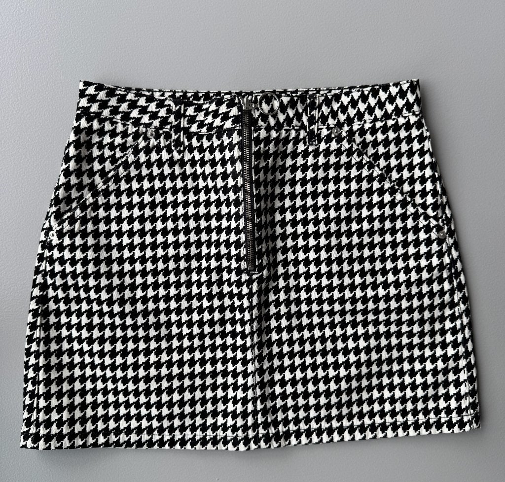 rokje topshop, pied de poule print, maat 40, Enlèvement ou Envoi, Neuf, Taille 38/40 (M), Blanc