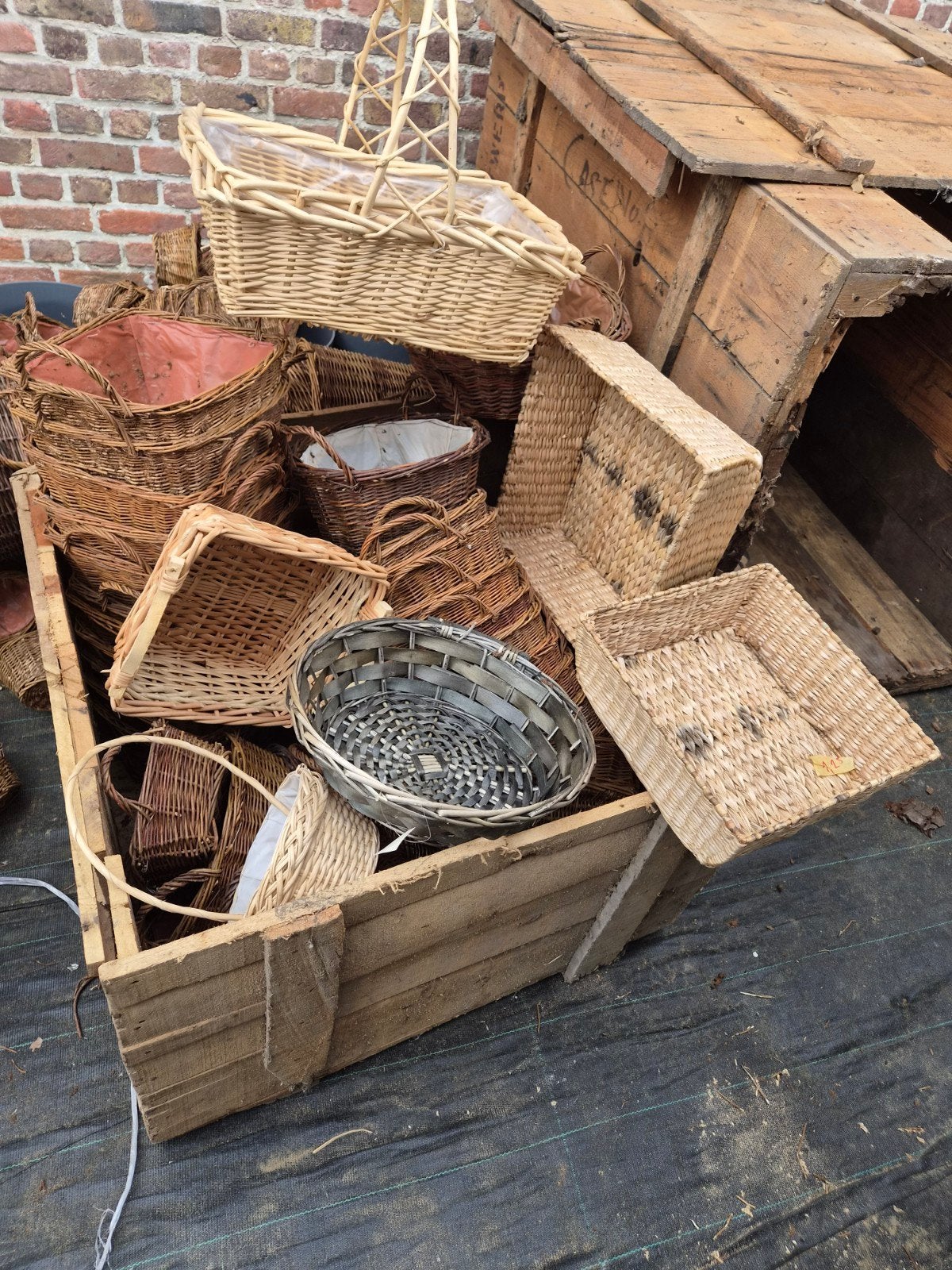 Box vol met manden! ( gebruikt ), Gebruikt, Mand, Ophalen of Verzenden, Handgemaakt