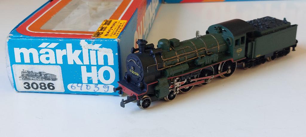 SNCB/NMBS MARKLIN LOCO STEAM 64039 HO*AC*3086, Wisselstroom, Gebruikt, Locomotief, Verzenden