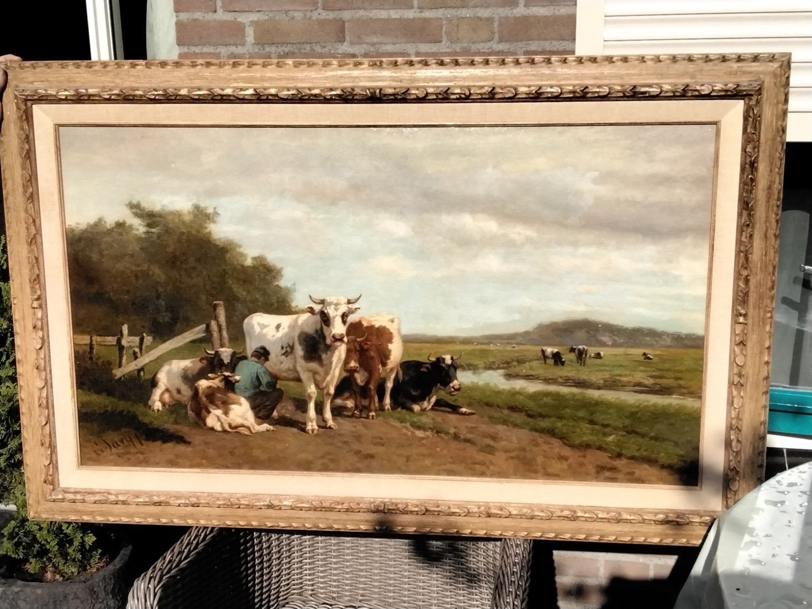 KOEIEN SCHILDERIJ TOPSTUK SAVRIJ, Enlèvement, Signé