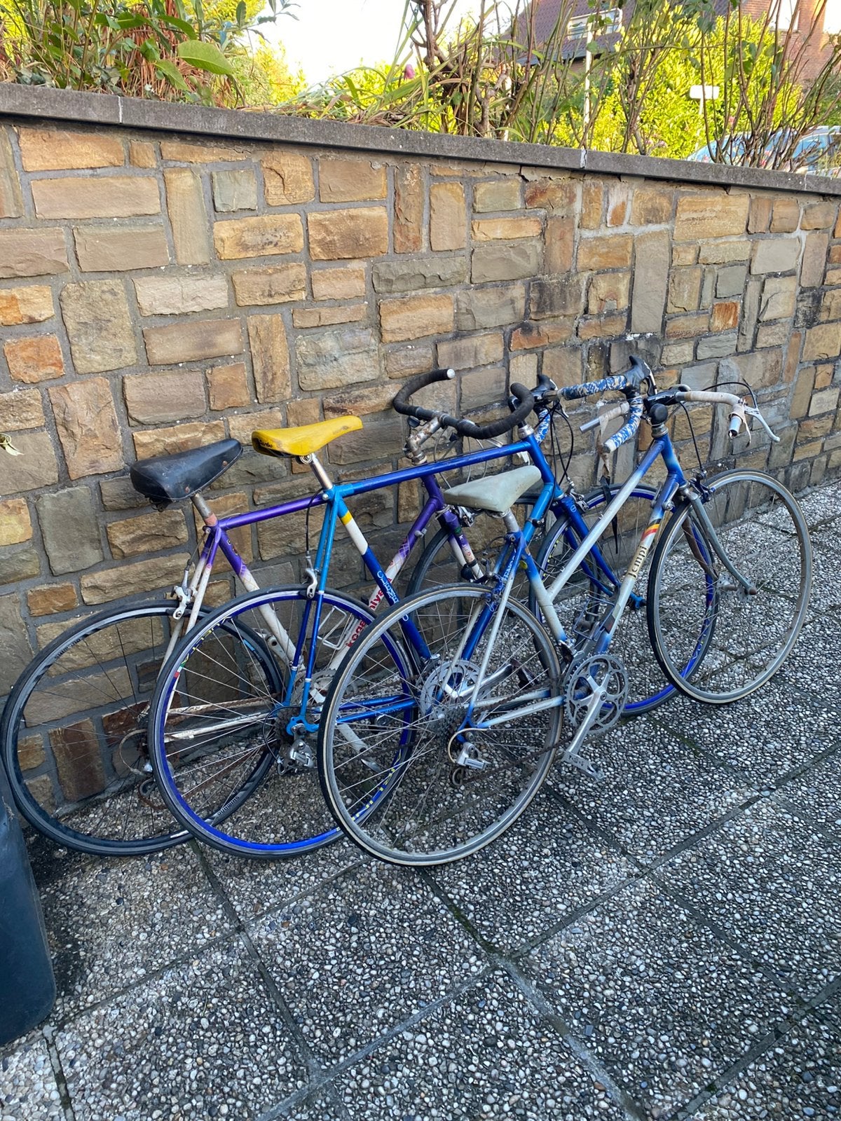 Lot 3 retro koersfietsen voor opmaak onderdelen, Ophalen