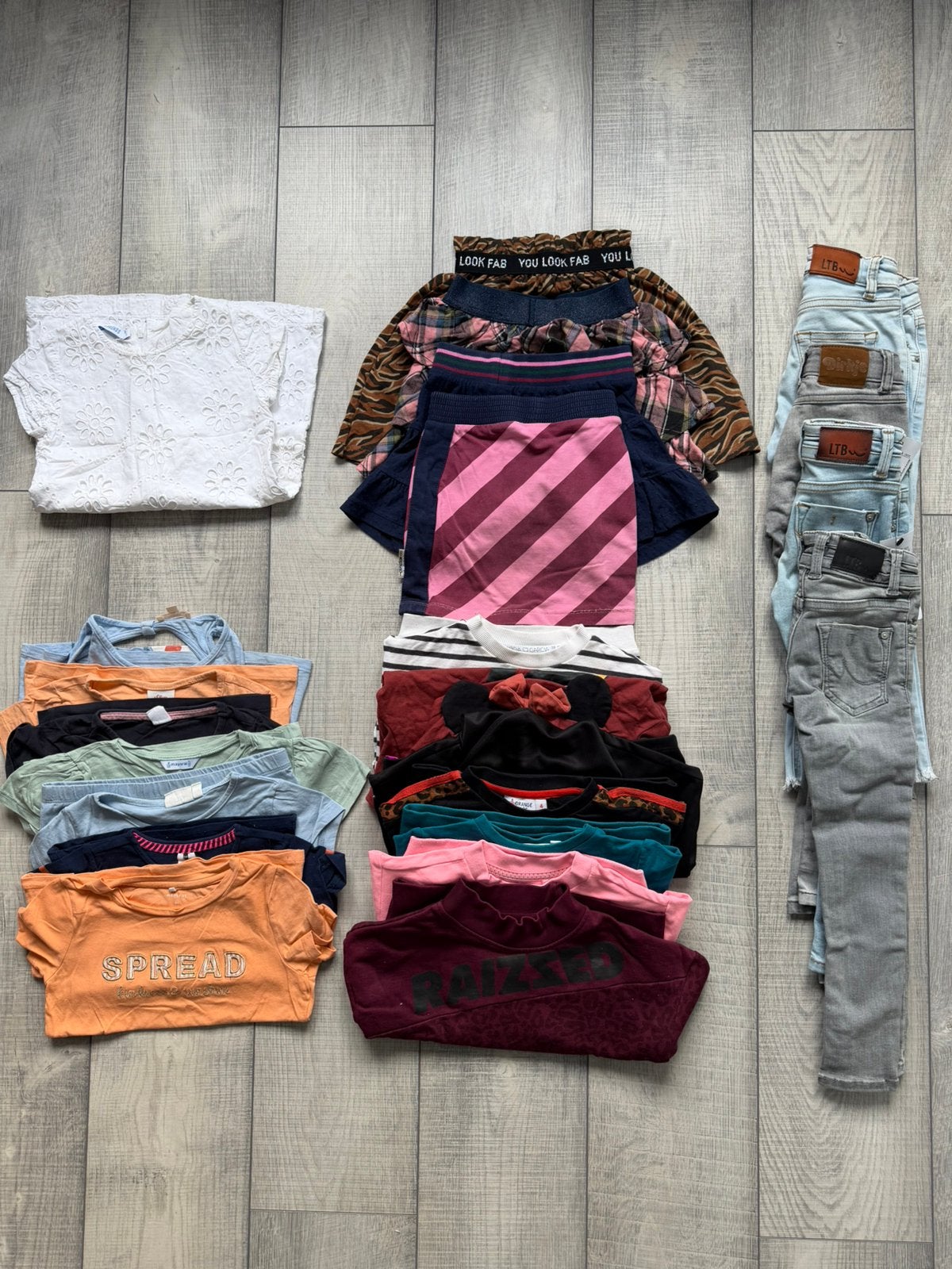 23 stuks meisjes kledij maat 110, Ophalen, Gebruikt, Maat 110