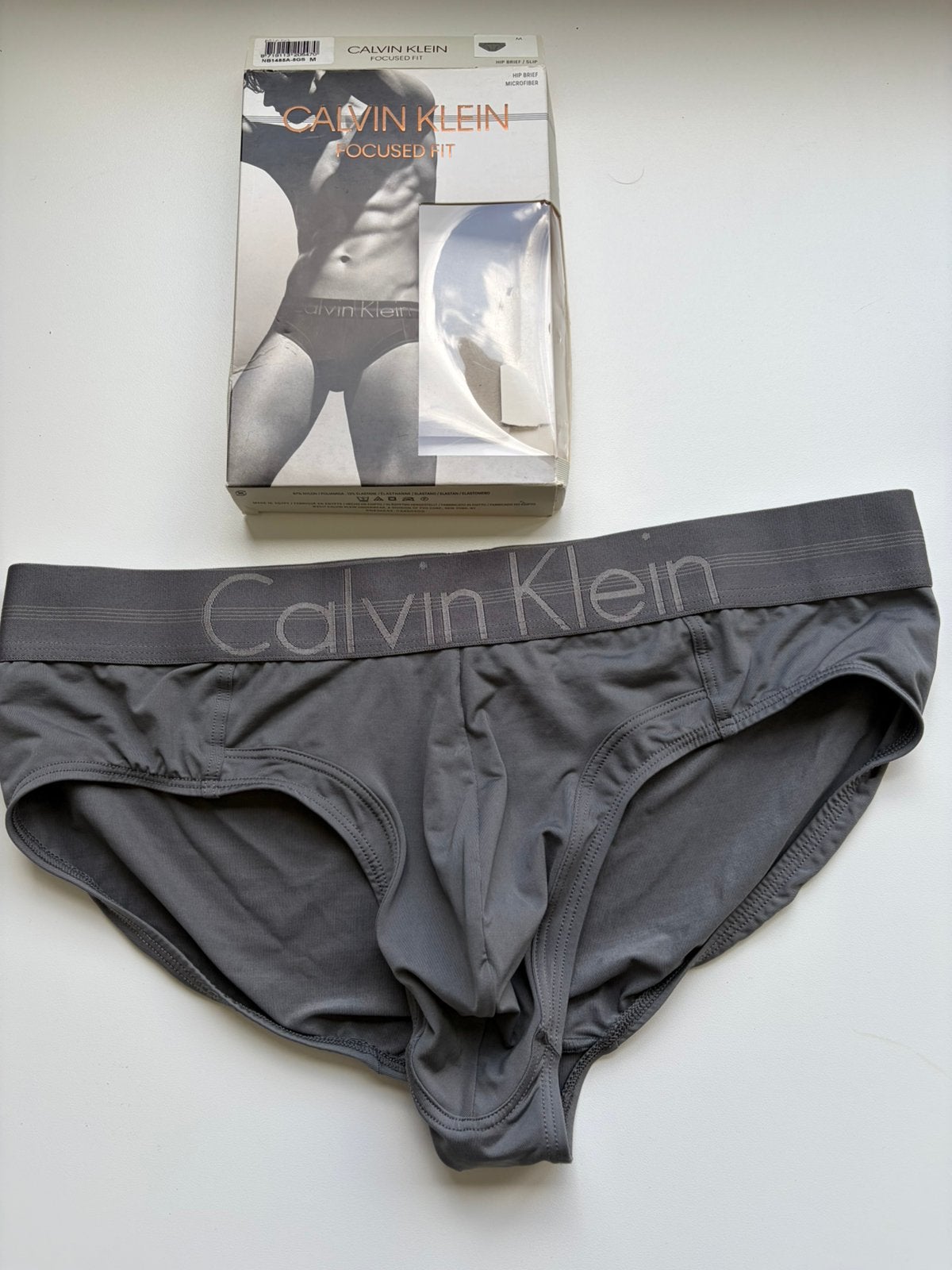 Calvin Klein Microfiber Brief, Verzenden, Grijs, Slip