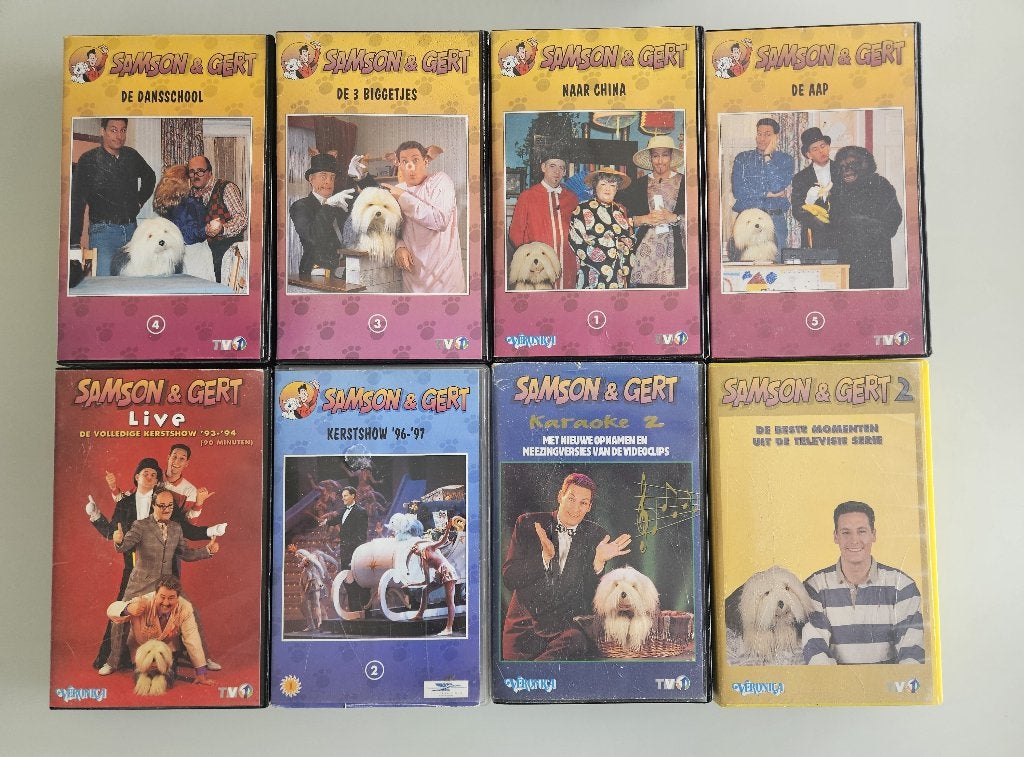 8 VHS cassettes : Samson & Gert, Cd's en Dvd's, VHS | Kinderen en Jeugd, Ophalen of Verzenden