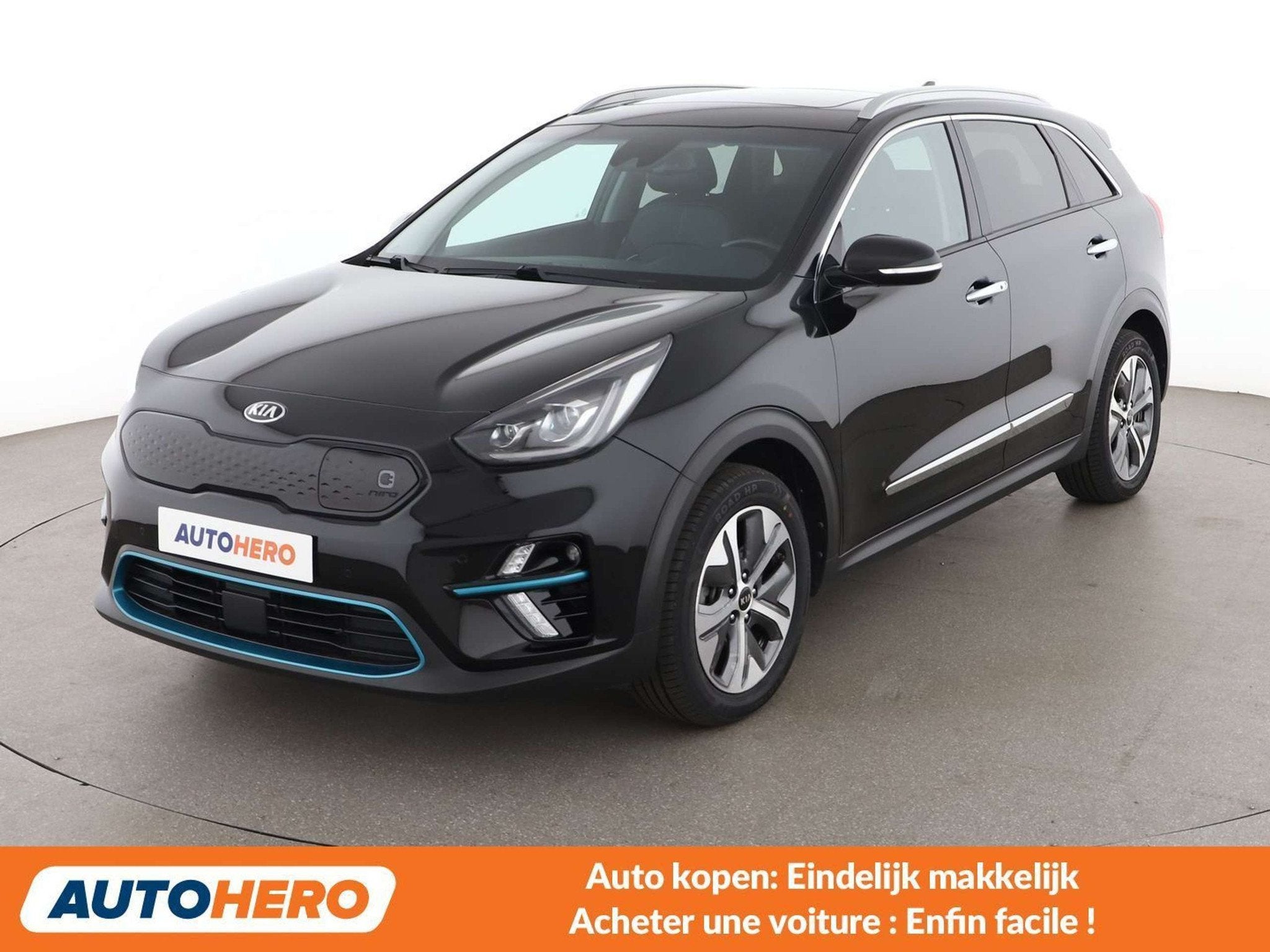 Kia e-Niro electric drive 150 kW Spirit (bj 2021, automaat), Auto's, Gebruikt, Zwart, Zwart, Elektrisch