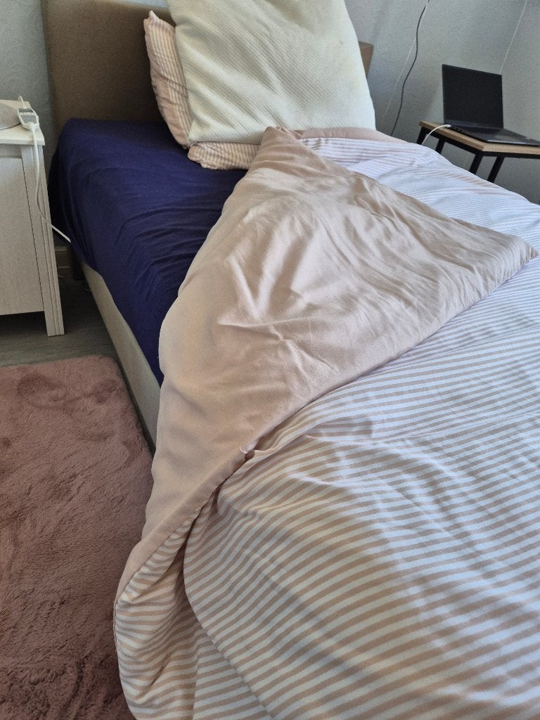 Boxspring 120x200, Maison & Meubles, Queen size, Beige, Comme neuf, Enlèvement
