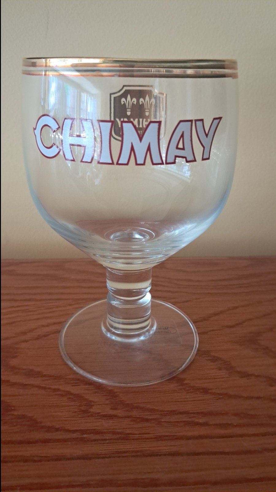 CHIMAY glas met dubbele gouden rand, Ophalen