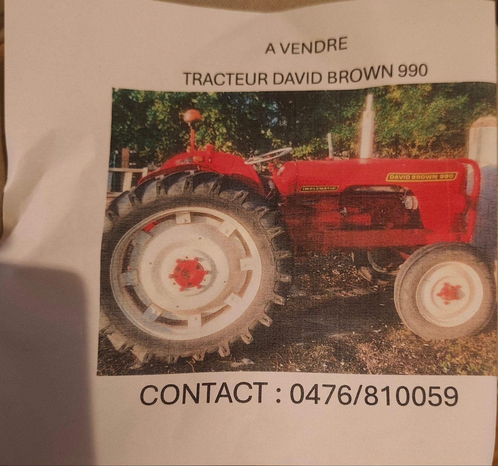 David Brown 990 tractor, Ophalen, Overige merken