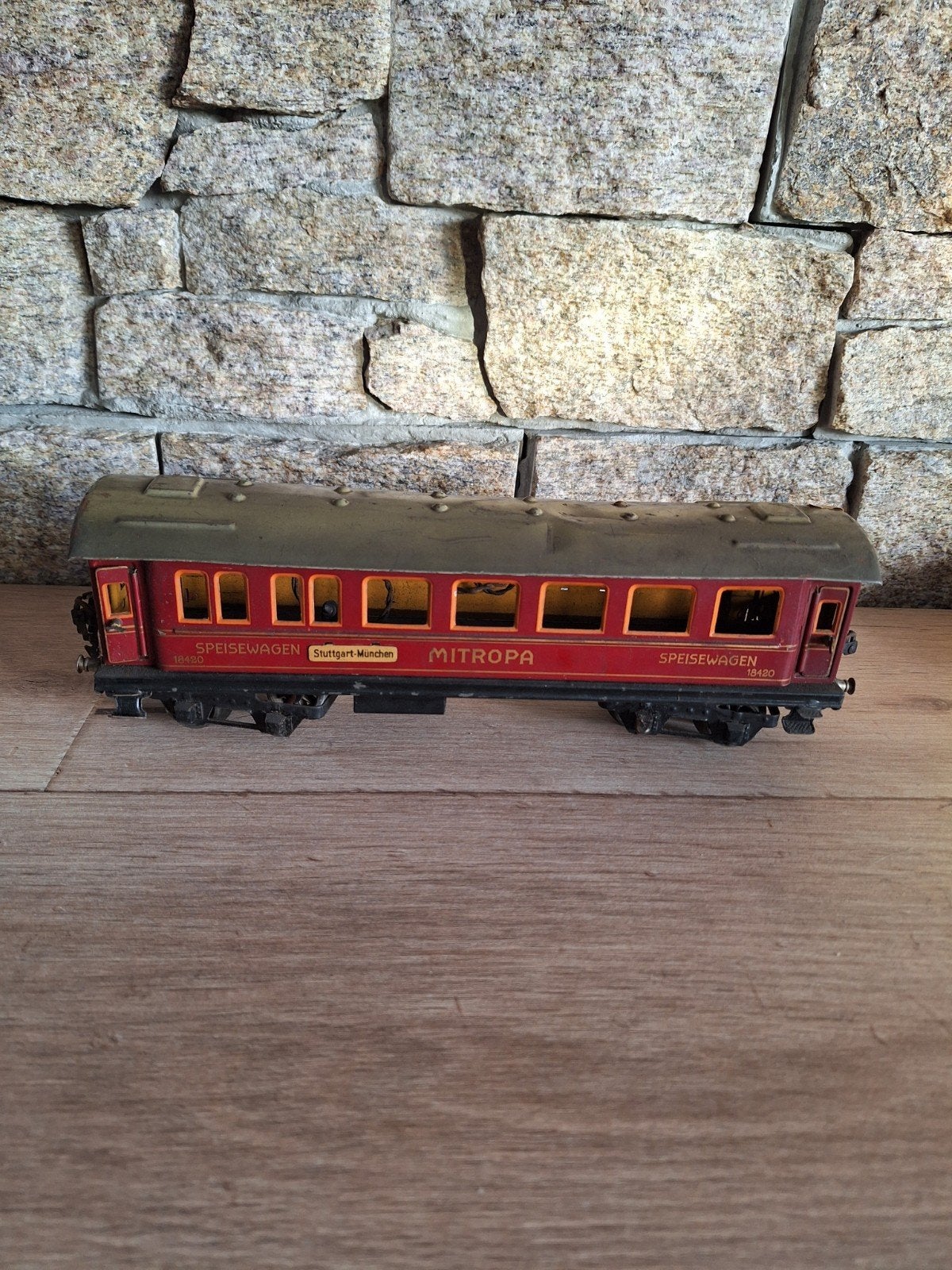 Wagon-restaurant vintage Märklin 18420 Mitropa (Échelle 0) –, Hobby & Loisirs créatifs, Enlèvement ou Envoi