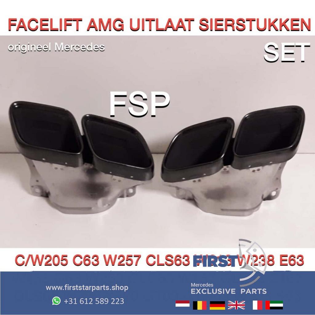 FACELIFT 63 AMG SIERSTUKKEN SET ZWART C63 E63 GLC63 GLE63 G6, Gebruikt, -, Ophalen of Verzenden, -
