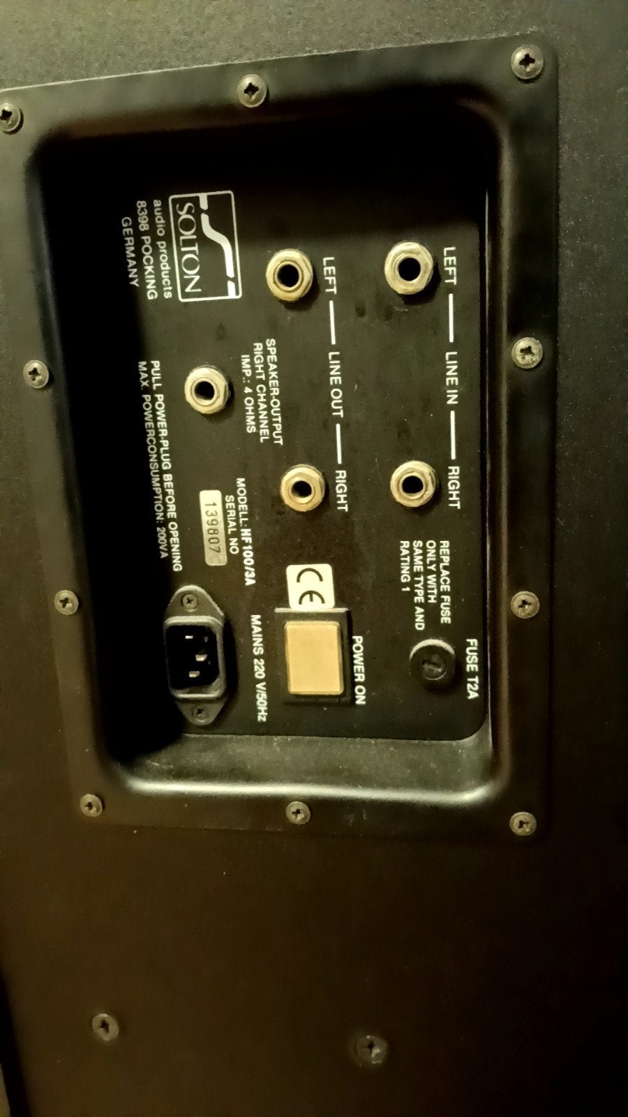 P.A. versterker  SOLTON, Muziek en Instrumenten, Ophalen, Zo goed als nieuw, Minder dan 500 watt, P.A.